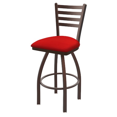 Holland Bar Stool Co 30" Swivel Bar Stool, Bronze Finish, Canter Red Seat 41030BZ011